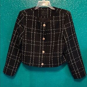 MINA SELF cropped Black Women's blazer